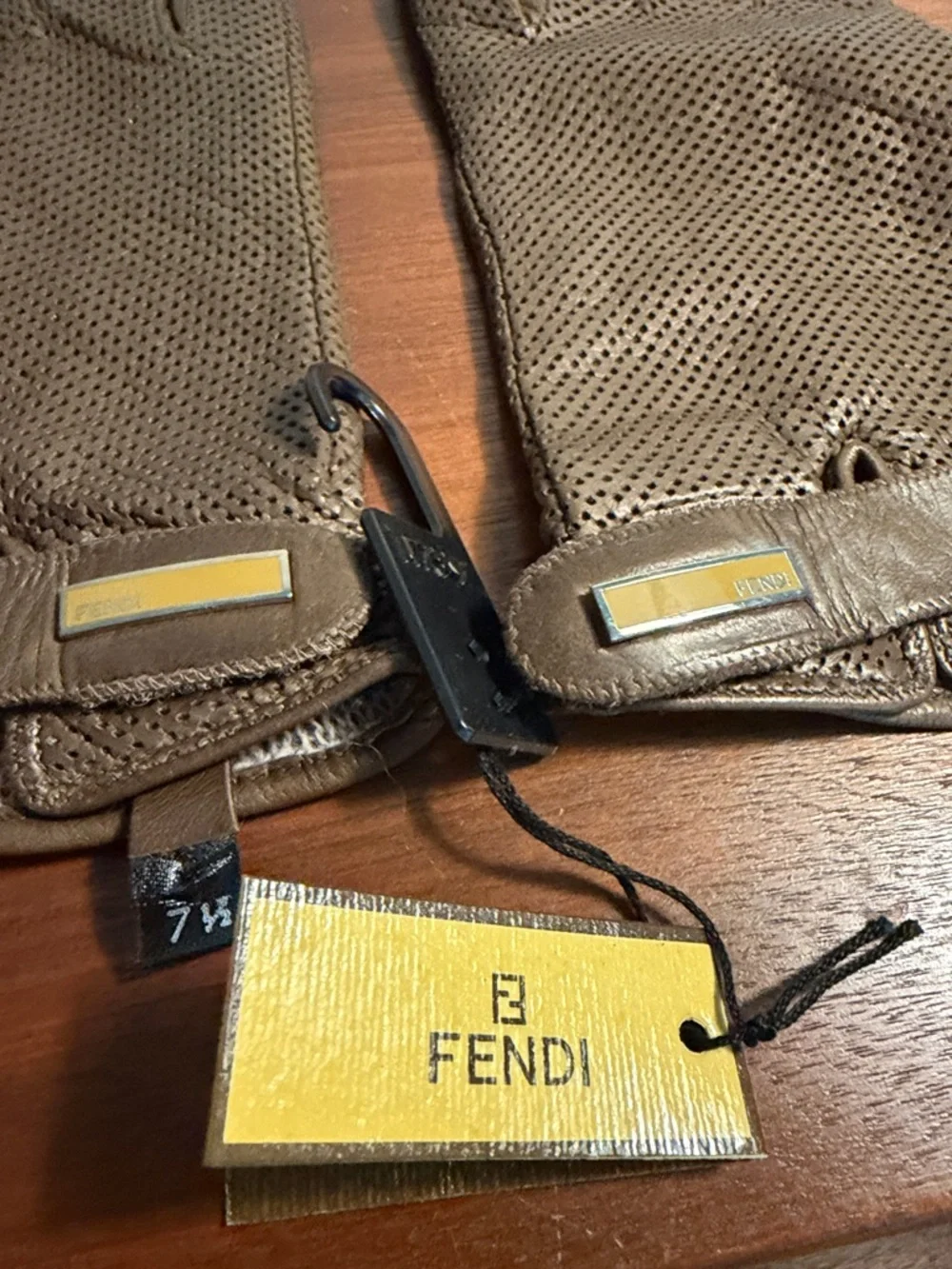 Vintage Fendi Leather Driving Gloves